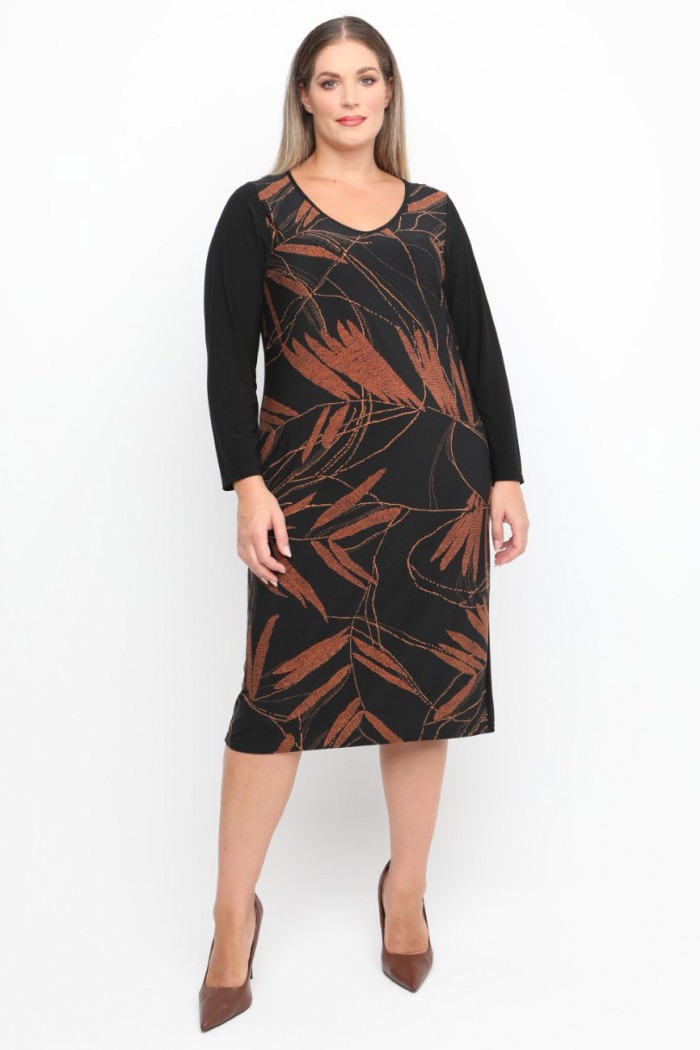 B24-4600V Dress with Pattern