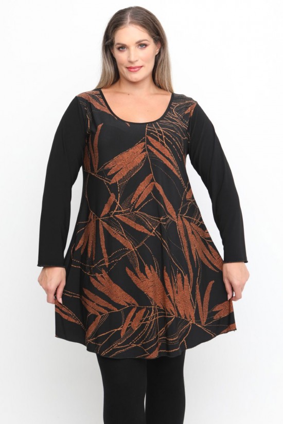 B24-4676 Μπλουζοφόρεμα Εμπριμέ