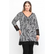 B24-5976D Μπλουζοφόρεμα Εμπριμέ