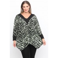 B24-9628V Μπλούζα Άλφα Κομποζέ - Πράσινο (Πλεκτό)