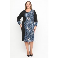 B24-9700G Φόρεμα Πλεκτό - Μπλε