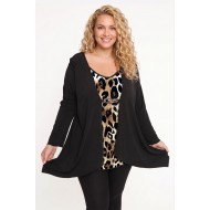 B26-1219 Μπλούζα Εβαζέ - Animal Print