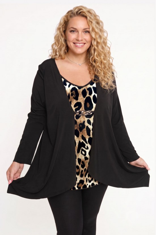 B26-1219 Μπλούζα Εβαζέ - Animal Print B26-1219 Μπλούζα Εβαζέ - Animal Print